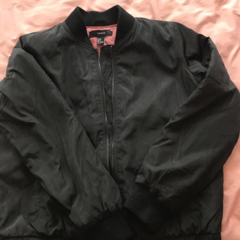 Forever 21 zip up bomber jacket